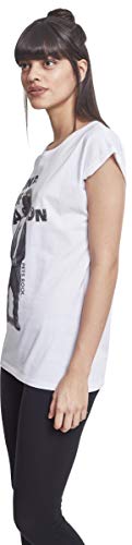 Petsrock King of Fashion - Camiseta para Mujer con Estampado de Perro, Mujer, Camiseta, MC173, Blanco, Medium