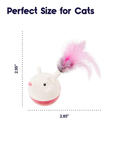 Petstages-Hunt 'N Swat-Juguete rodante para Gatos-con dispensador de premios, Color Rosa, Un tamaño (Outward Hound 69587M)