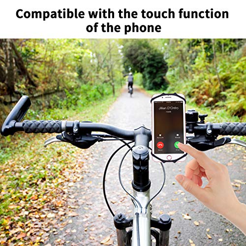 PEYOU Soporte Movil Bici, 360° Rotación Soporte Movil Moto Bicicleta, Ajustable Universal Silicona Teléfono Manillar, Compatible para iPhone X/XR/XS MAX, para Samsung Galaxy, Xiaomi, Huawei (4"-6.5")