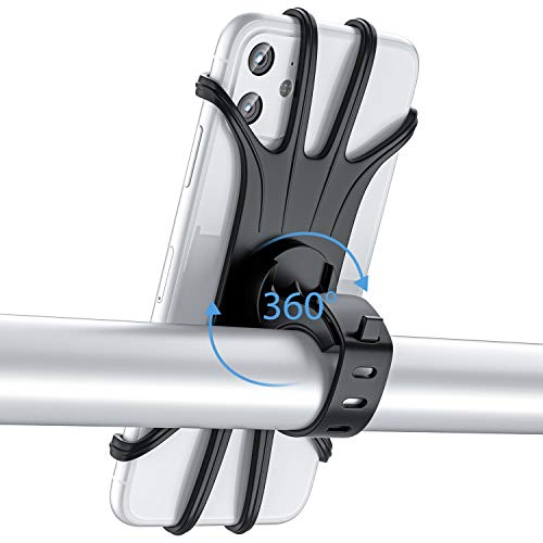 PEYOU Soporte Movil Bici, 360° Rotación Soporte Movil Moto Bicicleta, Ajustable Universal Silicona Teléfono Manillar, Compatible para iPhone X/XR/XS MAX, para Samsung Galaxy, Xiaomi, Huawei (4"-6.5") PEYOU Soporte Movil Bici, 360° Rotación Soporte Movil Moto Bicicleta, Ajustable Universal Silicona Teléfono Manillar, Compatible para iPhone X/XR/XS MAX, para Samsung Galaxy, Xiaomi, Huawei (4"-6.5")