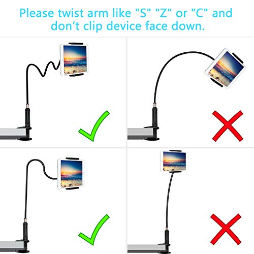 PEYOU Soporte para Tablet, Soporte Móvil Multiángulo con Cuello de Cisne Brazo Compatible para iPad Serie, Nintendo Switch, Compatible para Samsung Tab, Huawei Mediapad Kindle Fire - 87cm PEYOU Soporte para Tablet, Soporte Móvil Multiángulo con Cuello de Cisne Brazo Compatible para iPad Serie, Nintendo Switch, Compatible para Samsung Tab, Huawei Mediapad Kindle Fire - 87cm