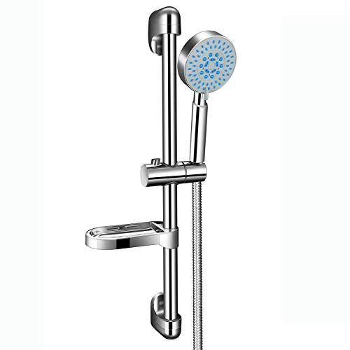 PGFUN 5 Modos Conjunto de Ducha Sistema Ducha con Barra, Alcachofa de Mano, Manguera de Ducha para Cuarto de Baño PGFUN 5 Modos Conjunto de Ducha Sistema Ducha con Barra, Alcachofa de Mano, Manguera de Ducha para Cuarto de Baño