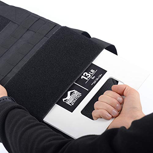 Phantom Athletics - Chaleco para lastre, con distintos pesos, fácil de ajustar, color Chaleco de entrenamiento con placas de peso de 6 kg (13l)., tamaño talla única Phantom Athletics - Chaleco para lastre, con distintos pesos, fácil de ajustar, color Chaleco de entrenamiento con placas de peso de 6 kg (13l)., tamaño talla única