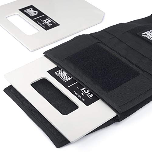 Phantom Athletics - Chaleco para lastre, con distintos pesos, fácil de ajustar, color Chaleco de entrenamiento con placas de peso de 6 kg (13l)., tamaño talla única Phantom Athletics - Chaleco para lastre, con distintos pesos, fácil de ajustar, color Chaleco de entrenamiento con placas de peso de 6 kg (13l)., tamaño talla única