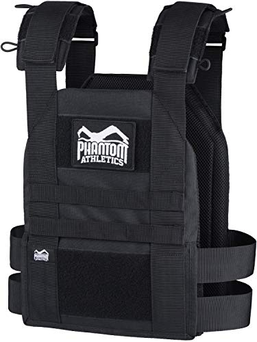 Phantom Athletics - Chaleco para lastre, con distintos pesos, fácil de ajustar, color Chaleco de entrenamiento con placas de peso de 6 kg (13l)., tamaño talla única