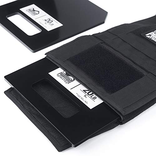Phantom Athletics - Chaleco para lastre, con distintos pesos, fácil de ajustar, color Chaleco de entrenamiento con placas de peso de 9 kg (20 lb), tamaño talla única Phantom Athletics - Chaleco para lastre, con distintos pesos, fácil de ajustar, color Chaleco de entrenamiento con placas de peso de 9 kg (20 lb), tamaño talla única