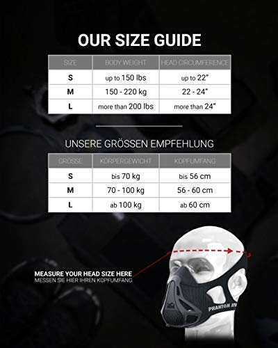Phantom Athletics Training Mask - Aumente su Rendimiento en el Deporte - Negro Phantom Athletics Training Mask - Aumente su Rendimiento en el Deporte - Negro
