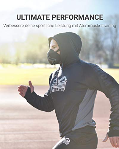 Phantom Athletics Training Mask - Aumente su Rendimiento en el Deporte - Plateado/Negro