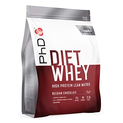 PhD Nutrition Proteína Whey, 80 Porciones, Proteína Magra En Polvo - Chocolate Belga 2Kg