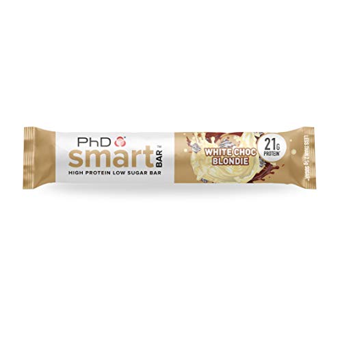 PhD Smart Bar Barritas Proteína Bizcocho de Chocolate blanco (12 x 64g), 31% Proteína PhD Smart Bar Barritas Proteína Bizcocho de Chocolate blanco (12 x 64g), 31% Proteína