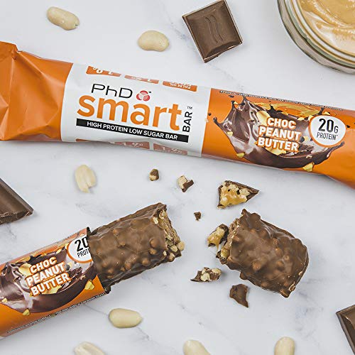 PhD Smart Bar Barritas Proteína Caja variada (12 x 64g), 31% Proteína, multicolo