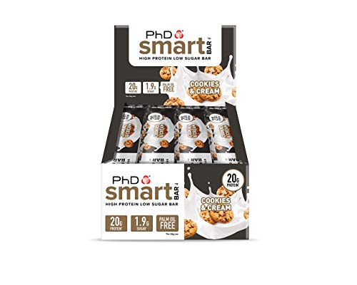 PhD Smart Bar Barritas Proteína Galletas y nata (12 x 64g), 31% Proteína PhD Smart Bar Barritas Proteína Galletas y nata (12 x 64g), 31% Proteína