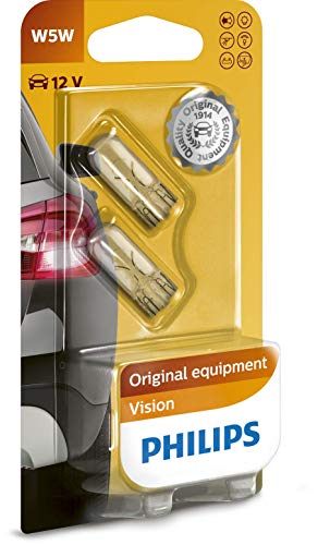Philips 12961B2 Vision - Bombilla W5W para indicadores (2 unidades) Philips 12961B2 Vision - Bombilla W5W para indicadores (2 unidades)