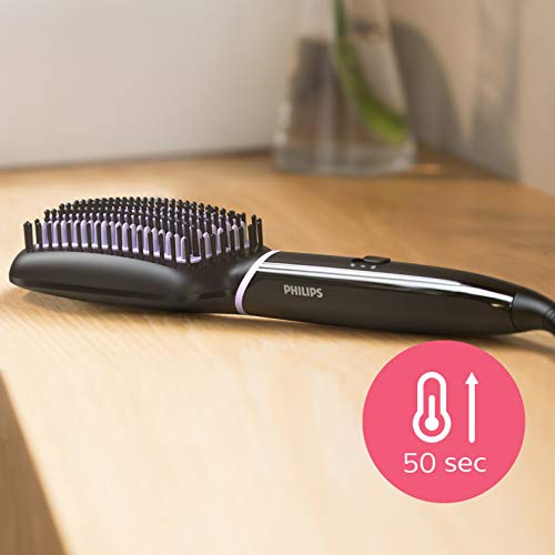 Philips BHH880/00 - Cepillo alisador de pelo, cerámico para alisar con calor, moldeador de pelo, 2 posiciones de temperatura (170 °C, 200 °C) y desconexión automática Philips BHH880/00 - Cepillo alisador de pelo, cerámico para alisar con calor, moldeador de pelo, 2 posiciones de temperatura (170 °C, 200 °C) y desconexión automática