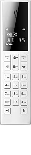 Philips M3501W/34 (Línea V) - Teléfono Fijo Inalámbrico (LCD, 10H Uso Continuo, Manos Libres, Intercomunicador, Identificador Llamadas, Agenda 50 números, HQ-Sound, Despertador, Eco+) Blanco Philips M3501W/34 (Línea V) - Teléfono Fijo Inalámbrico (LCD, 10H Uso Continuo, Manos Libres, Intercomunicador, Identificador Llamadas, Agenda 50 números, HQ-Sound, Despertador, Eco+) Blanco