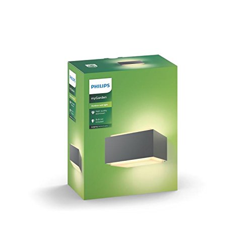 Philips myGarden Hedgehog Aplique exterior, resistente a la intemperie, en aluminio, color antracita, IP44 Philips myGarden Hedgehog Aplique exterior, resistente a la intemperie, en aluminio, color antracita, IP44