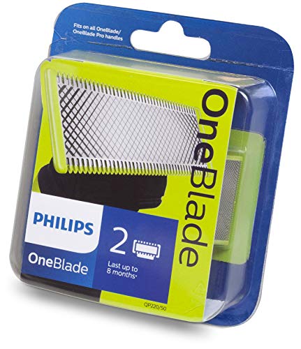 Philips QP220/50 - Cuchilla de recambio para Philips OneBlade, 2 cuchillas Philips QP220/50 - Cuchilla de recambio para Philips OneBlade, 2 cuchillas