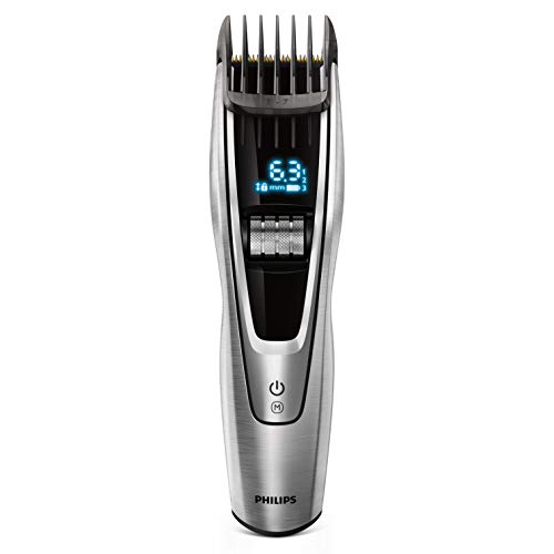 Philips Serie 9000 HC9490/15 - Cortapelos, ajuste fino cada 0.1 mm para el estilo deseado, 9 memorias, soporte de carga y funda, 180 minutos de uso Philips Serie 9000 HC9490/15 - Cortapelos, ajuste fino cada 0.1 mm para el estilo deseado, 9 memorias, soporte de carga y funda, 180 minutos de uso