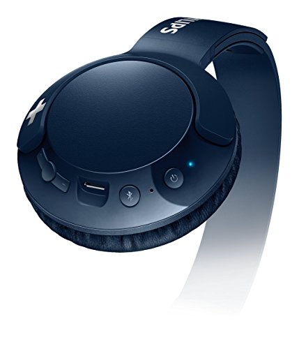 Philips SHB3075BL - Auriculares Inalambricos (con micrófono, aislantes de ruido, plegables, 12 h dereproducción) azul Philips SHB3075BL - Auriculares Inalambricos (con micrófono, aislantes de ruido, plegables, 12 h dereproducción) azul