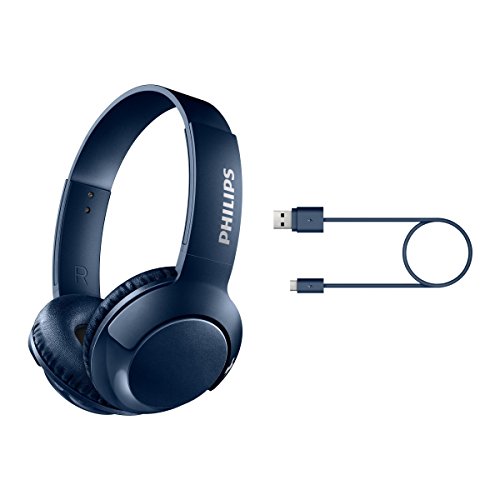 Philips SHB3075BL - Auriculares Inalambricos (con micrófono, aislantes de ruido, plegables, 12 h dereproducción) azul Philips SHB3075BL - Auriculares Inalambricos (con micrófono, aislantes de ruido, plegables, 12 h dereproducción) azul
