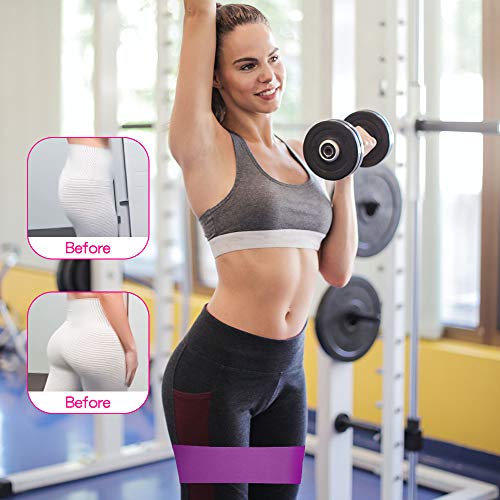 Phiraggit Banda elástica de Fitness, (3 Piezas) Banda de Resistencia con 3 Niveles de Fuerza, Adecuada para Fitness en casa, Yoga Pilates, con Bolsa de Almacenamiento