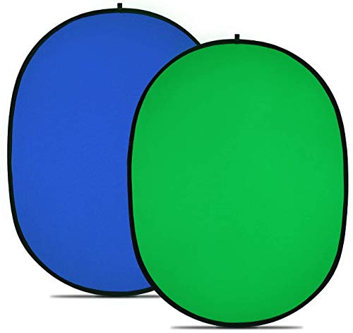 PHOTO MASTER Chromakey - Fondo plegable reversible de color verde cromado y azul (150 x 200 cm)