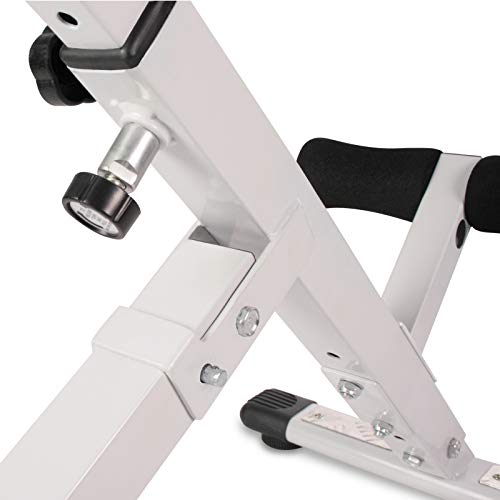 Physionics Banco Romano - para el Entrenamiento de Espalda, Abdominales y Glúteos, Plegable & Ajustable (4 Niveles), Máx. 120kg - Extensión de Tronco en Banco, Hiperextensiones Physionics Banco Romano - para el Entrenamiento de Espalda, Abdominales y Glúteos, Plegable & Ajustable (4 Niveles), Máx. 120kg - Extensión de Tronco en Banco, Hiperextensiones