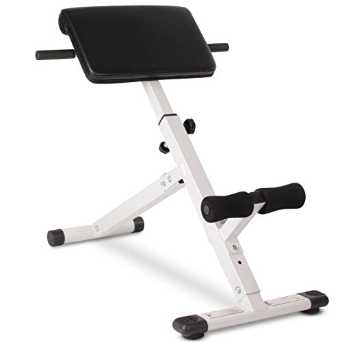 Physionics Banco Romano - para el Entrenamiento de Espalda, Abdominales y Glúteos, Plegable & Ajustable (4 Niveles), Máx. 120kg - Extensión de Tronco en Banco, Hiperextensiones Physionics Banco Romano - para el Entrenamiento de Espalda, Abdominales y Glúteos, Plegable & Ajustable (4 Niveles), Máx. 120kg - Extensión de Tronco en Banco, Hiperextensiones
