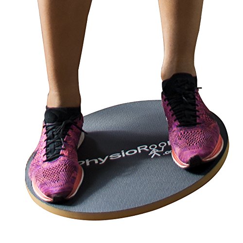 PhysioRoom Tabla de equilibrio en madera 40cm - Rehabilitaci�n, Entrenamiento, Tratamiento, Prevenci�n de la rodilla, lesiones de tobillo,mejora el equilibrio,360 grados,ayuda a movimiento conjunto,recuperaci�n,entrenamiento,hogar,gimnasio