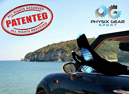 Physix Gear Sport Calcetines de compresión, los Mejores Calcetines compresión Mujer y Hombre para el Dolor de pies y Gemelos, Medias de compresión Hombre y Mujer, 1 par, S/M, Negro/Azul Physix Gear Sport Calcetines de compresión, los Mejores Calcetines compresión Mujer y Hombre para el Dolor de pies y Gemelos, Medias de compresión Hombre y Mujer, 1 par, S/M, Negro/Azul