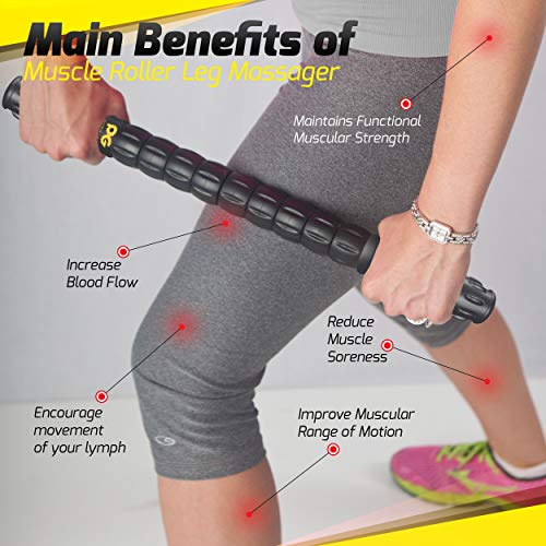 Physix Gear Sport Rodillo Masaje Muscular para Nudos y Puntos gatillo, el Mejor Rodillo masajeador Espalda, piernas y Gemelos, rulo Masaje Muscular para liberación miofascial y rehabilitación, Negro Physix Gear Sport Rodillo Masaje Muscular para Nudos y Puntos gatillo, el Mejor Rodillo masajeador Espalda, piernas y Gemelos, rulo Masaje Muscular para liberación miofascial y rehabilitación, Negro