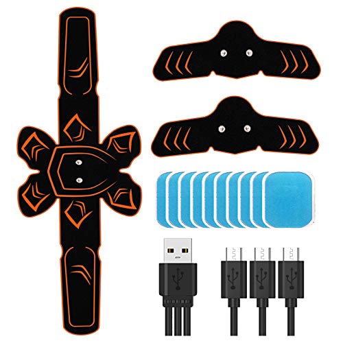PiAEK Electroestimulador Muscular Abdominales EMS, Estimulación Muscular USB Recargable ABS Trainer para Abdomen/Brazo/Piernas PiAEK Electroestimulador Muscular Abdominales EMS, Estimulación Muscular USB Recargable ABS Trainer para Abdomen/Brazo/Piernas