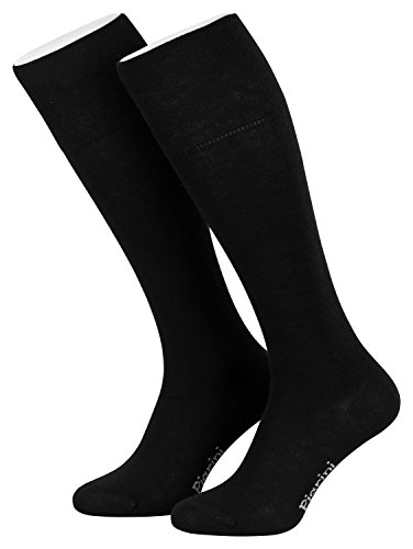 Piarini® - 4 pares de calcetines de ejecutivo largos - Negro / antracita - 47-50