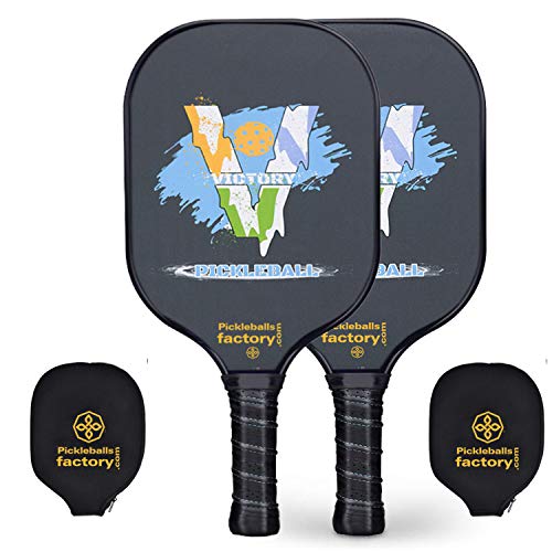 Pickleball Paddles, Pickleball Paddle, Pickleball Paddle Set Paddle Ball, Victory Black Pickleball Paddle in Court Grip Outdoor/Indoor Ball Game for Intermediate Players/Men/Power/Hard Hitters