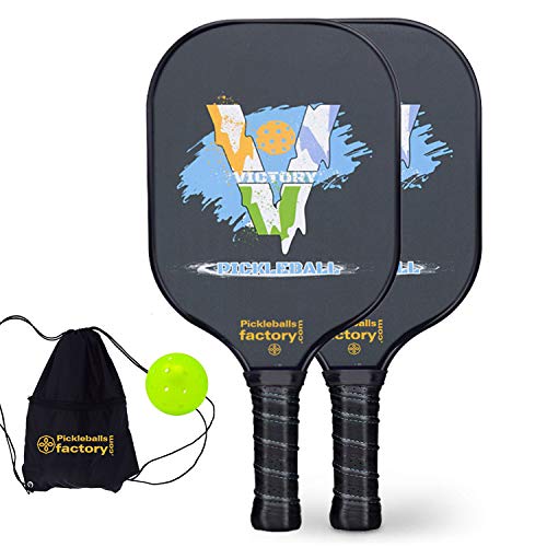 Pickleball Paddles, Pickleball Paddle, Pickleball Paddle Set Paddle Ball, Victory Pickleball Backpack &Pickleballs Outdoor/Indoor Ball Game for Intermediate Players/Men/Power/Hard Hitters