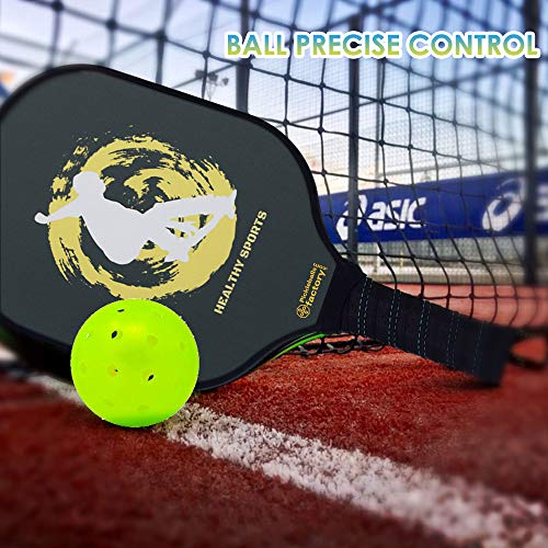 Pickleball Set, Pickleball Balls, Pickleball Paddles, Pickleball Paddle Set of 2, Healthy Sport Outdoor Pickleball Balls Pickle Power with Pickelball Net Bag Outdoor