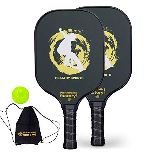 Pickleball Set, Pickleball Balls, Pickleball Paddles, Pickleball Paddle Set of 2, Healthy Sport Outdoor Pickleball Balls Pickle Power with Pickelball Net Bag Outdoor