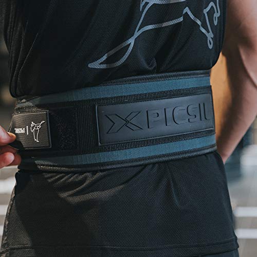 PicSil Cinturón Lumbar para Culturismo Musculación & Halterofilia Levantamiento de Peso en Cross Training Box Fitness Powerlifting Gym Hombres y Mujeres (Green, Size XL)