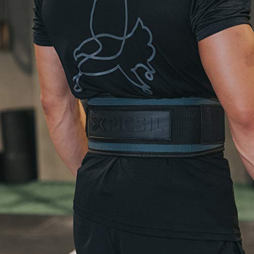PicSil Cinturón Lumbar para Culturismo Musculación & Halterofilia Levantamiento de Peso en Cross Training Box Fitness Powerlifting Gym Hombres y Mujeres (Green, Size XL)