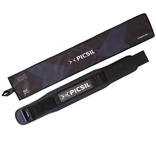 PicSil - Cinturón Lumbar para Culturismo Musculación & Halterofilia Levantamiento de Peso en Cross Training Fitness Powerlifting Gym Hombres y Mujeres (Color Navy Blue, Talla S) PicSil - Cinturón Lumbar para Culturismo Musculación & Halterofilia Levantamiento de Peso en Cross Training Fitness Powerlifting Gym Hombres y Mujeres (Color Navy Blue, Talla S)