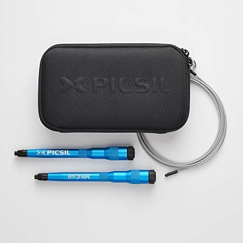 PICSIL Comba Bee Rope Fabricada en Aluminio Resistente Cuerda de Saltar Ligera 0,21g de Peso con Cable Ajustable para Alta Velocidad Profesionales Hombres y Mujeres del Fitness y Cross Training (Azul) PICSIL Comba Bee Rope Fabricada en Aluminio Resistente Cuerda de Saltar Ligera 0,21g de Peso con Cable Ajustable para Alta Velocidad Profesionales Hombres y Mujeres del Fitness y Cross Training (Azul)