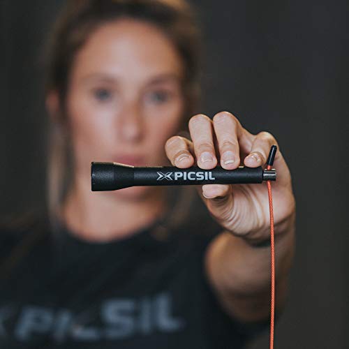 PicSil Comba Crossfit ABS Cuerda de Saltar Ligera 28grs de Plástico ABS PVC Pintura Resistente Cable Ajustable 25mm para Alta Velocidad PicSil Comba Crossfit ABS Cuerda de Saltar Ligera 28grs de Plástico ABS PVC Pintura Resistente Cable Ajustable 25mm para Alta Velocidad