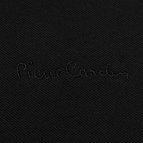 Pierre Cardin Hombre Polo Premium de Manga Larga Ajuste Clásico (2XL, Black)