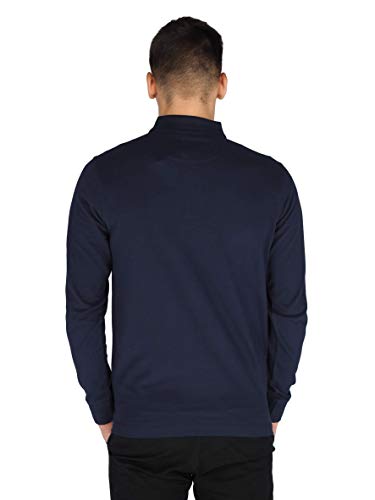 Pierre Cardin Hombre Polo Premium de Manga Larga Ajuste Clásico (5XL, Navy)