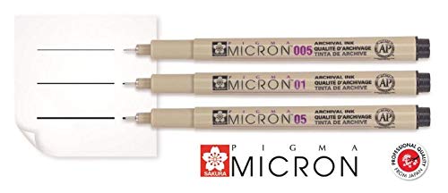 Pigma Micron XSDK-6 - Rotulador de punta fina negro (trazo extra fino)