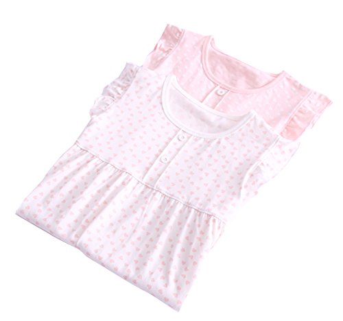 Pijama con Estampado de Corazones de niña PJS Shortie Vestido Camisa Larga 10-12 Rosa Pijama con Estampado de Corazones de niña PJS Shortie Vestido Camisa Larga 10-12 Rosa