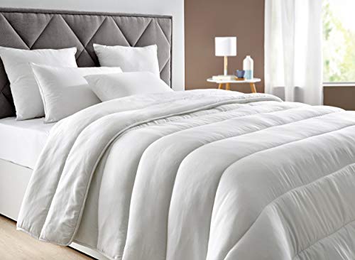 Pikolin Home - Edredón/Relleno nórdico de fibra antiácaros, otoño-invierno, 300gr/m², color blanco, 180x220cm-Cama 100/105 (Todas las medidas)