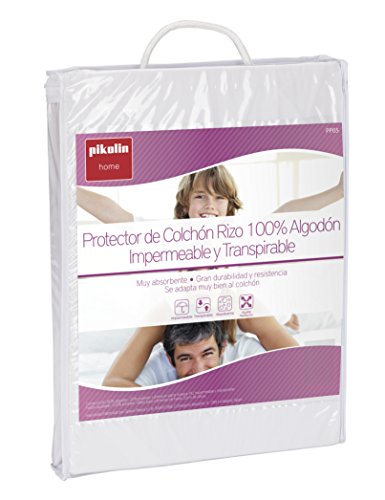 Pikolin Home - Protector de colchón en rizo algodón, impermeable y transpirable, 135x190/200cm-Cama 135(Todas las medidas) Pikolin Home - Protector de colchón en rizo algodón, impermeable y transpirable, 135x190/200cm-Cama 135(Todas las medidas)