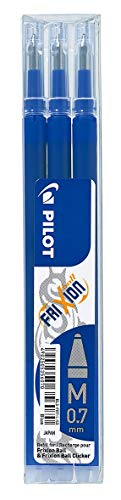 Pilot BLS-FR7-L-S3 - Recambio Frixion, color azul, paquete de 3 unidades Pilot BLS-FR7-L-S3 - Recambio Frixion, color azul, paquete de 3 unidades