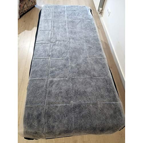 PimPam Factory - Pack de 25 Sábanas de TNT Desechables, 80x200cm, Blanco | 100% Reciclables | Impermeable e Hipoalergénico | Repele Líquidos | No Ajustable | Ideal para Camas y Camillas de Masaje